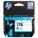 Cartouche d’encre HP 178 Cyan (CB318HE) d’origine – 3,5 ml