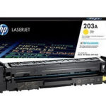 Cartouche toner HP 203A jaune originale CF542A pour imprimantes HP LaserJet Pro