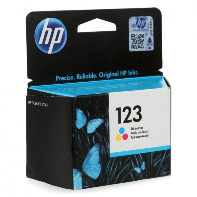 Cartouche d’encre HP 123 Trois Couleurs (F6V16AE) originale pour imprimantes HP DeskJet, ENVY et OfficeJet