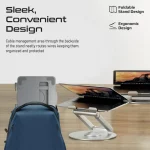 Promate DeskMate-6 — Support aluminium réglable pour ordinateur portable – Image 7