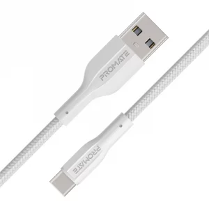 Câble Promate XCord-AC USB-C super flexible silicone charge rapide