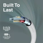 Câble Promate XCord-AC – Super Flexible USB-C pour Charge & Transfert de Données – Image 3