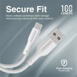 Câble Promate XCord-AC – Super Flexible USB-C pour Charge & Transfert de Données – Image 2