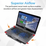 Support de Refroidissement PROMATE AirBase-1 pour PC Portable avec Ventilateur Silencieux – Image 4