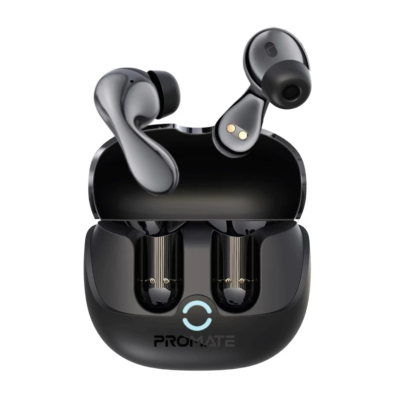 BatonBlackEcom_1_800x Écouteurs sans fil PROMATE Baton avec ANC hybride et boîtier de charge USB-C