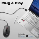 Souris optique filaire CM-1200 PROMATE au Design Ergonomique – Image 2