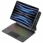 Clavier PROMATE FlexKeys-11Pro Folio rétroéclairé pour iPad Pro 11 pouces avec pavé tactile,Clavier iPad Sans Fil