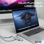 Adaptateur Promate LinkHub-5X Hub USB-C Multifonction à Haute Vitesse 4K@60Hz – Image 3
