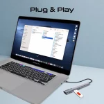 Adaptateur Promate LinkHub-5X Hub USB-C Multifonction à Haute Vitesse 4K@60Hz – Image 2