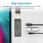Hub Promate PadHub-Pro USB-C – Station d’accueil multimédia – Image 4