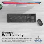 Clavier Sans Fil ProCombo-13 PROMATE Plein Format au Design Fin avec Souris – Image 4