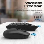 Clavier Sans Fil ProCombo-13 PROMATE Plein Format au Design Fin avec Souris – Image 2