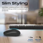 Clavier Sans Fil ProCombo-13 PROMATE Plein Format au Design Fin avec Souris – Image 5