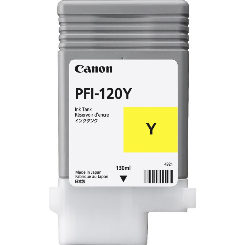 2888C001AA Cartouche d’encre jaune Canon PFI-120 130ml - Réf. 2888C001AA pour traceurs imagePROGRAF