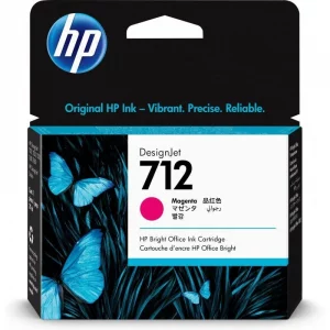 Cartouche d'encre HP 712 Magenta 3ED68A - Emballage original HP avec vue produit