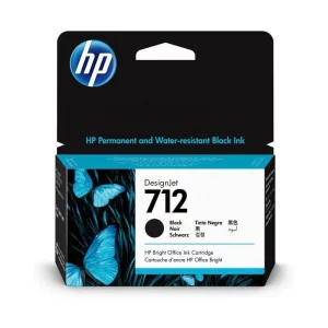 Cartouche d’encre HP 712 Noir 3ED70A 38 ml originale pour traceurs DesignJet