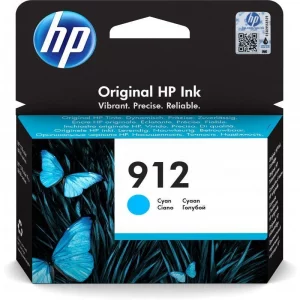 Cartouche HP 912 Cyan 3YL77AE - Packaging professionnel jaune HP