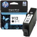 Cartouche HP 912 Noir 3YL80AE - Packaging professionnel HP avec vue produit