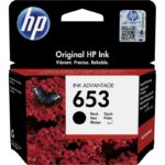 Cartouche HP 653 Noir 3YM75AE Ink Advantage - Vue avant avec packaging économique HP