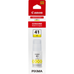 Bouteille d'encre Canon GI-41Y Jaune 4545C001AA - Vue produit avec packaging original Canon