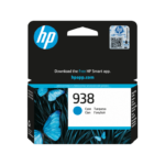 Cartouche d'encre HP 938 Cyan 4S6X5PE - Packaging original HP avec vue produit