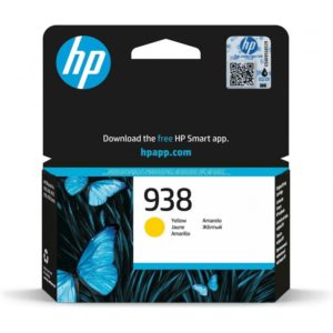 Cartouche d'encre HP 938 Jaune 4S6X7PE - Packaging original HP avec vue produit