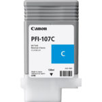 Cartouche d’encre Canon PFI-107C Cyan (6706B001AA) – 130 ml – Encre pigmentée originale.