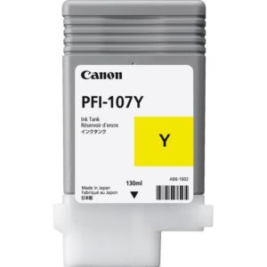 Canon PFI-107Y Jaune (6708B001AA) – Cartouche Encre d’Origine – 130 ml – imagePROGRAF