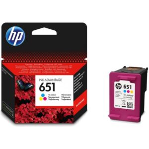 Pack cartouches HP 651 Tricouleur Originales C2P11AE (Cyan, Magenta, Jaune) pour imprimantes HP