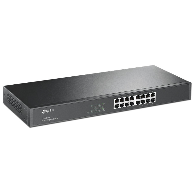 TL-SG1016 1 Switch rackable TP-Link TL-SG1016 – 16 ports Gigabit compact et performant