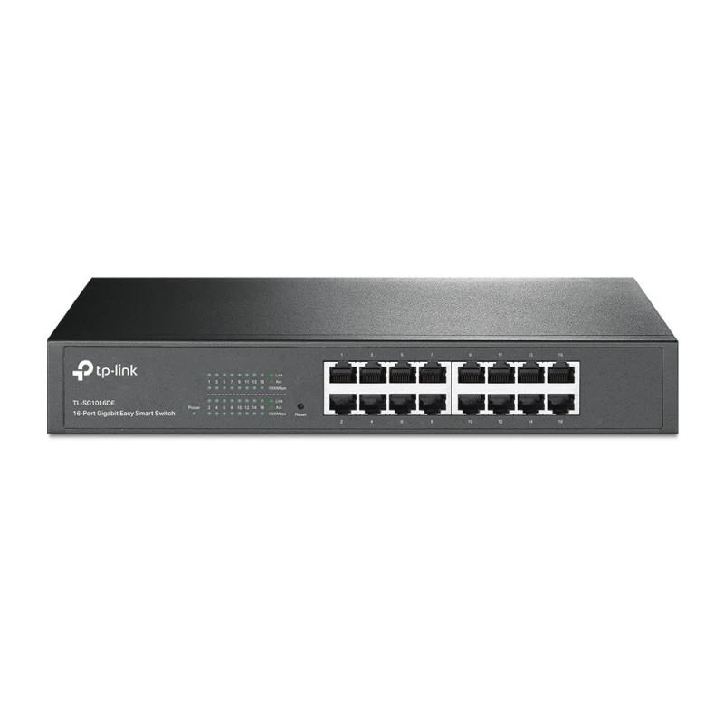 TL-SG1016DE 1 Switch TP-Link TL-SG1016DE 16 ports Gigabit Easy Smart – Boîtier métallique