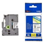 Cassette Brother TZe-221 – Ruban laminé 9 mm noir sur blanc pour étiqueteuse