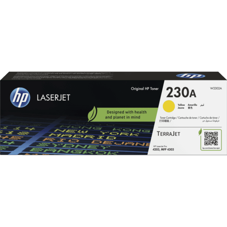 Toner jaune HP 230A W2302A original pour HP LaserJet Pro 4201 4301