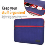 Sacoche Portfolio-L.Blue Pochette légère pour ordinateur portable avec tissu de protection hydrofuge pour ordinateurs portables jusqu’à 16 pouces – Image 2