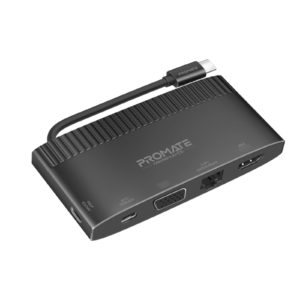 adaptateur usb c, Adaptateur Promate MediaHub-C6 USB-C 6-en-1 haute puissance 100W
