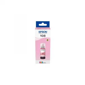 Bouteille d’encre Epson 108 Magenta Clair originale C13T09C64A pour imprimantes EcoTank