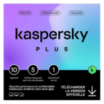 Kaspersky Plus Internet Security 10 postes 1 an protection antivirus VPN pare-feu