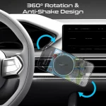Chargeur Voiture MagMount-BT Promate – Support MagSafe 15W + Écouteur Bluetooth ENC – Image 5