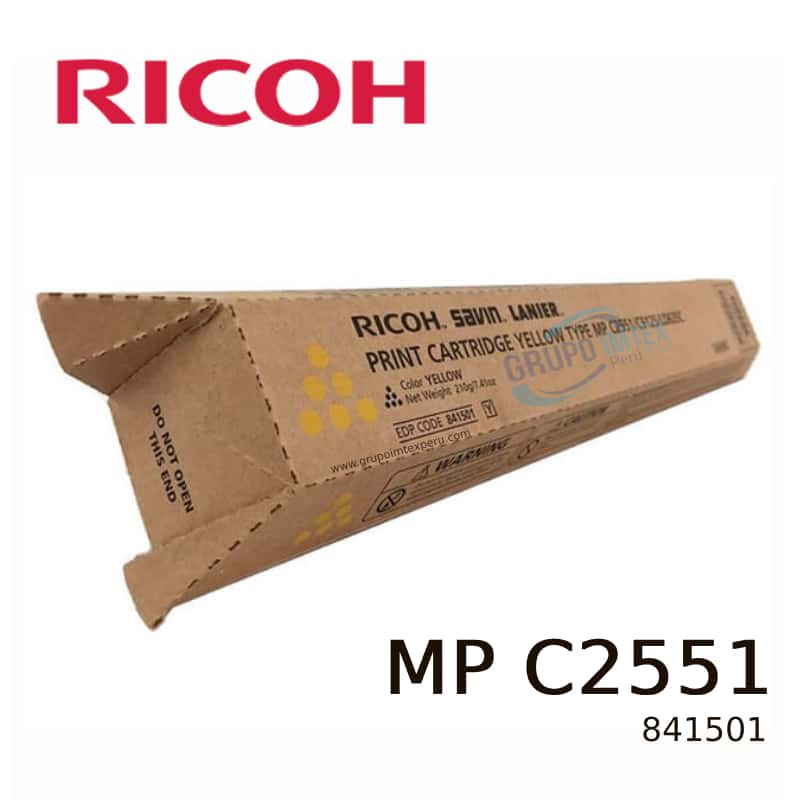 TONER-RICOH-841501-MP-C2551-YELLOW-9.5KPG Cartouche toner Ricoh MP C2551 Yellow originale haute capacité