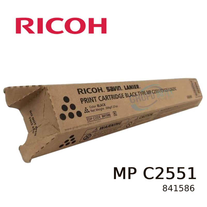 TONER-RICOH-841586-MP-C2551-BLACK-10KPG Cartouche toner Ricoh MP C2551 Noir originale haute capacité