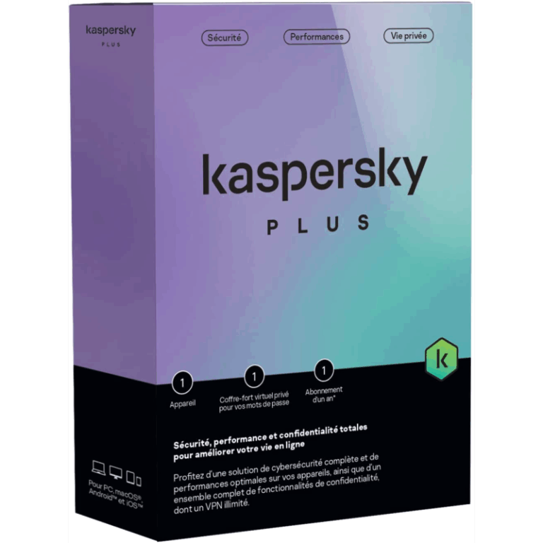 Kaspersky Plus Internet Security 1 poste 1 an protection antivirus VPN