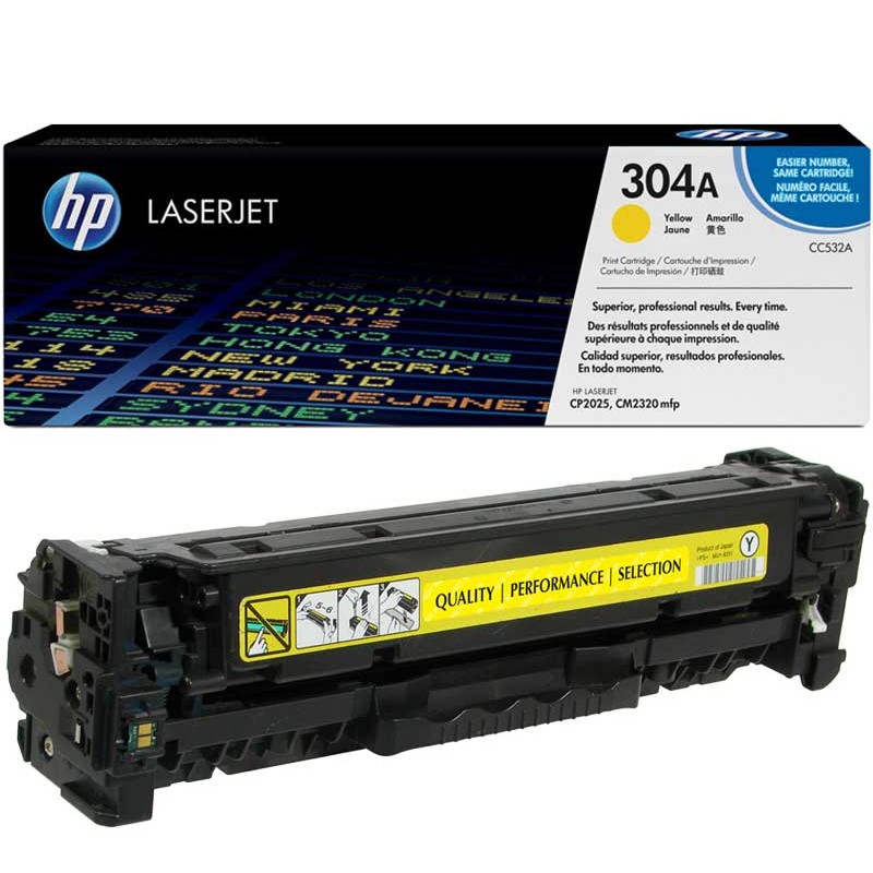 1522918168_445 HP 304A Jaune CC532A toner original HP couleur jaune