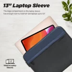 Promate Limber-SB — Pochette ultra-légère 13″ avec poche avant – Image 5