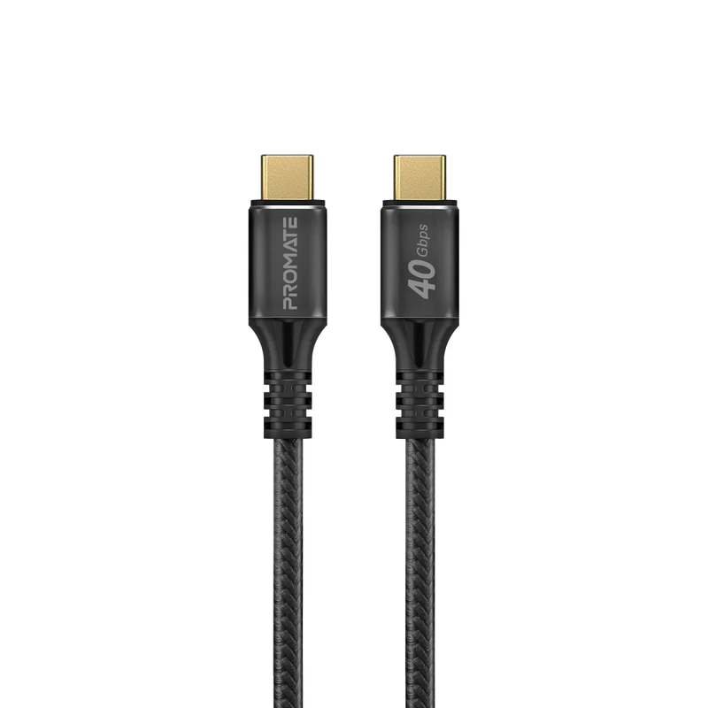 Câble Promate PowerBolt240-1M USB-C vers USB-C 240W – Charge Rapide, 40Gbps, Vidéo 8K – 1 mètre – Image 1