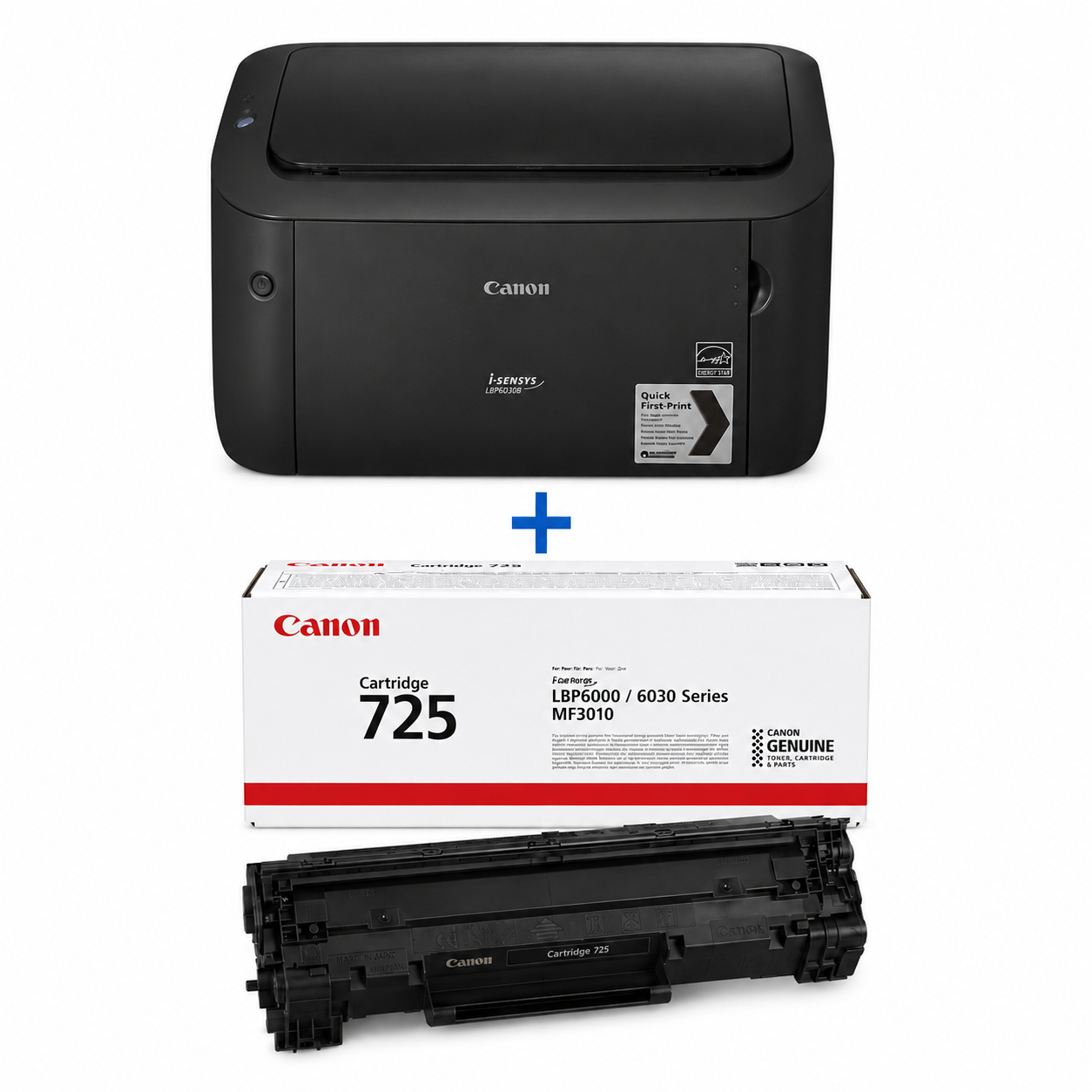 Pack toner et imprimante canon Pack Canon i-SENSYS LBP6030B + Toner Canon 725 Noir Original GRATUIT – 3484B002AA – Image 1